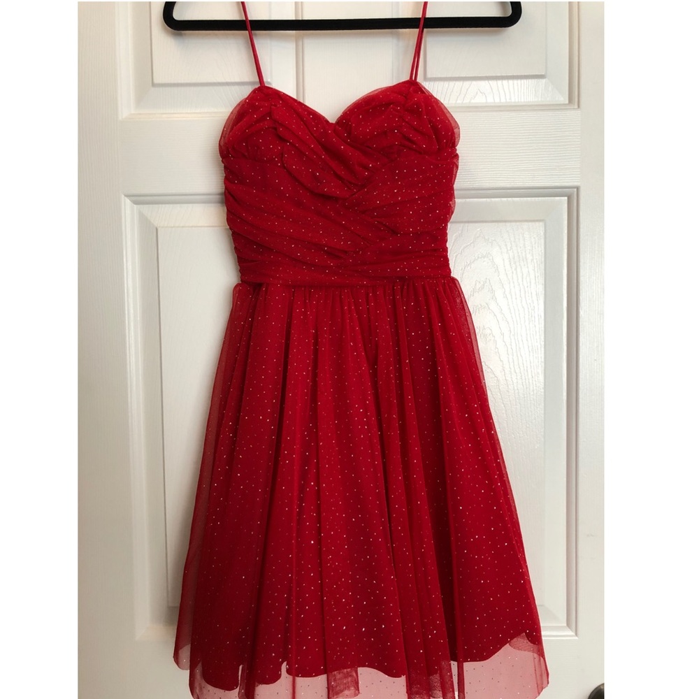 Sparkly red dress